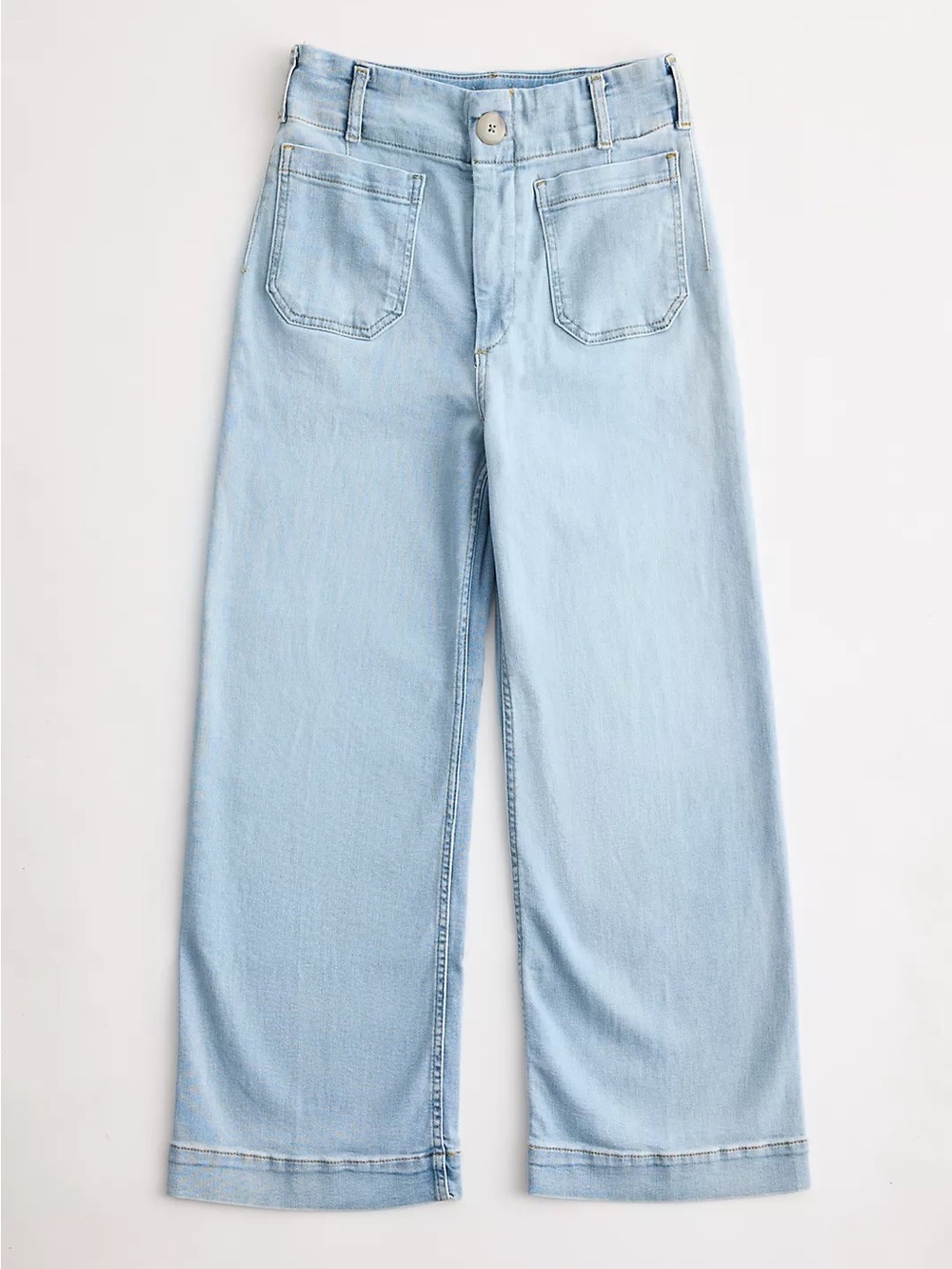 NWT ANTHROPOLOGIE MAEVE The Colette Denim Cropped Wide-Leg Jeans | MSRP $130